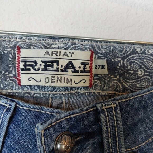 Ariat Real Denim Mid-Rise Straight Leg Jeans Size 27R - Picture 4 of 10